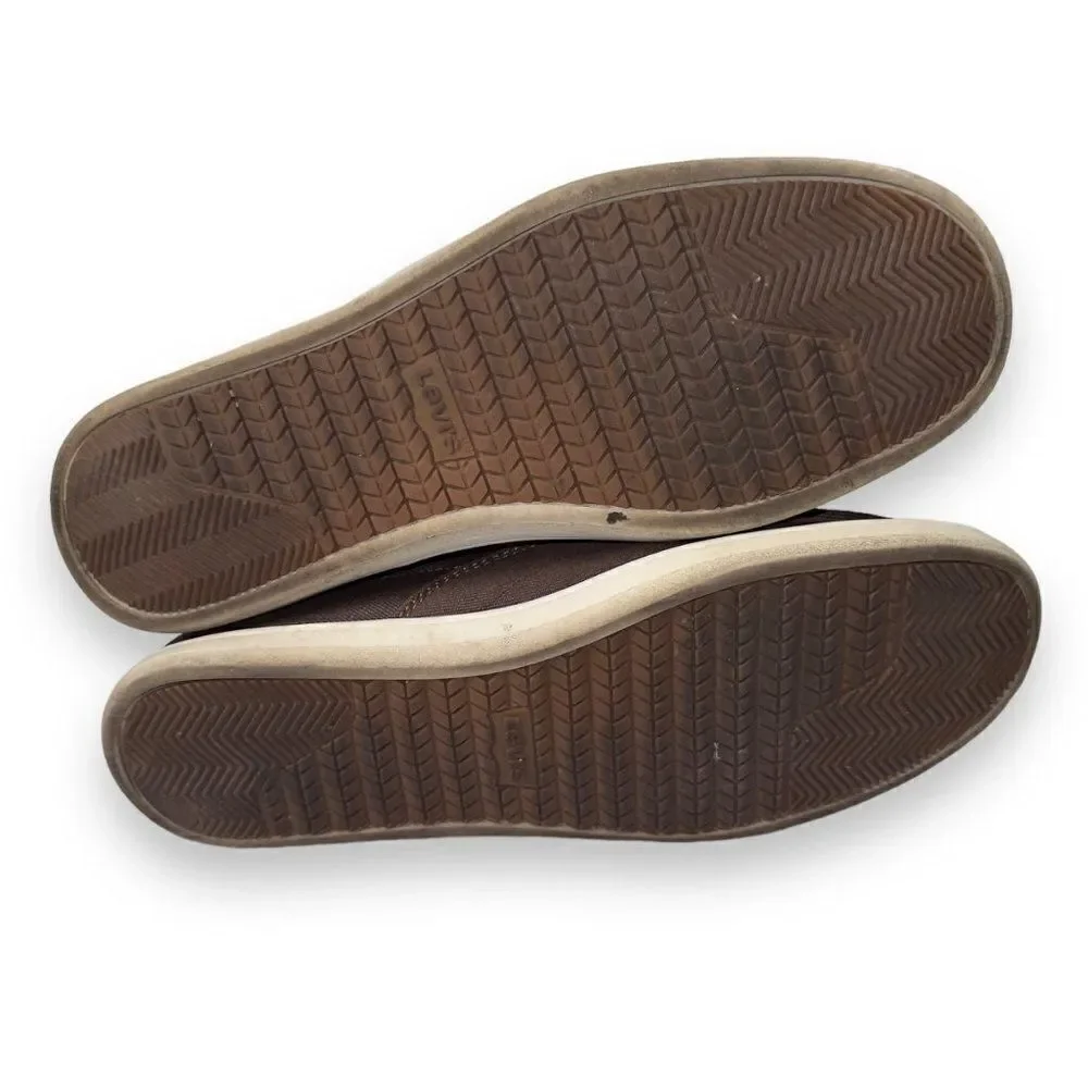 Levi's Casual Slip-on Comfort Canvas Loafers‎ Brown 51825209B Men's 8.5
